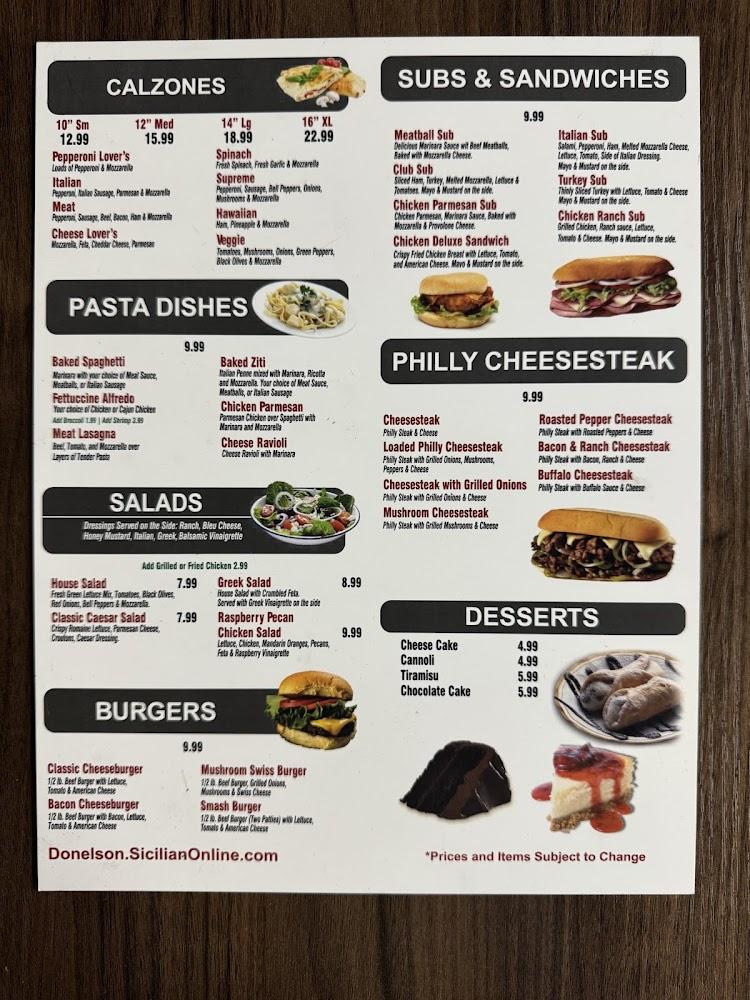 Sicilian Pizza Airport Menu image 2